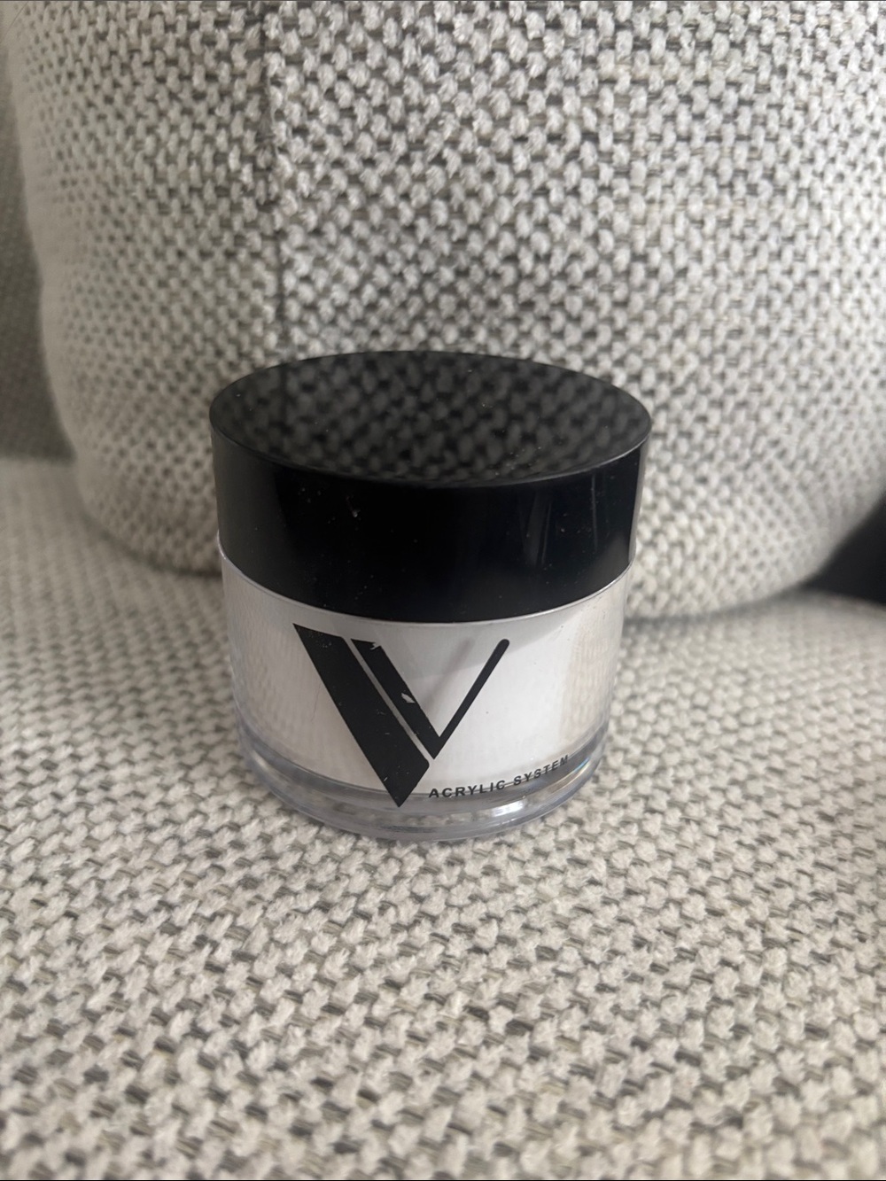 Valentino White & Black Acrylic Powder Jar